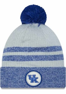 New Era Kentucky Wildcats Blue JR Patch Cuff Pom Youth Knit Hat