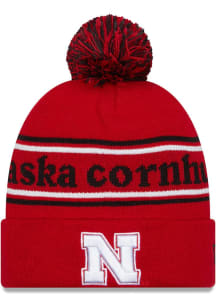 New Era Nebraska Cornhuskers Red JR Marquee Knit Youth Knit Hat