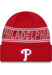 New Era Philadelphia Phillies Red 2024 Clubhouse Knit Mens Knit Hat