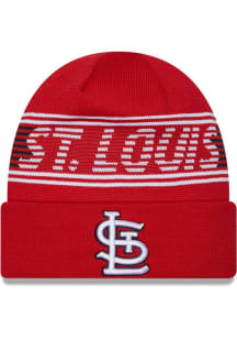 New Era St Louis Cardinals Red 2024 Clubhouse Knit Mens Knit Hat