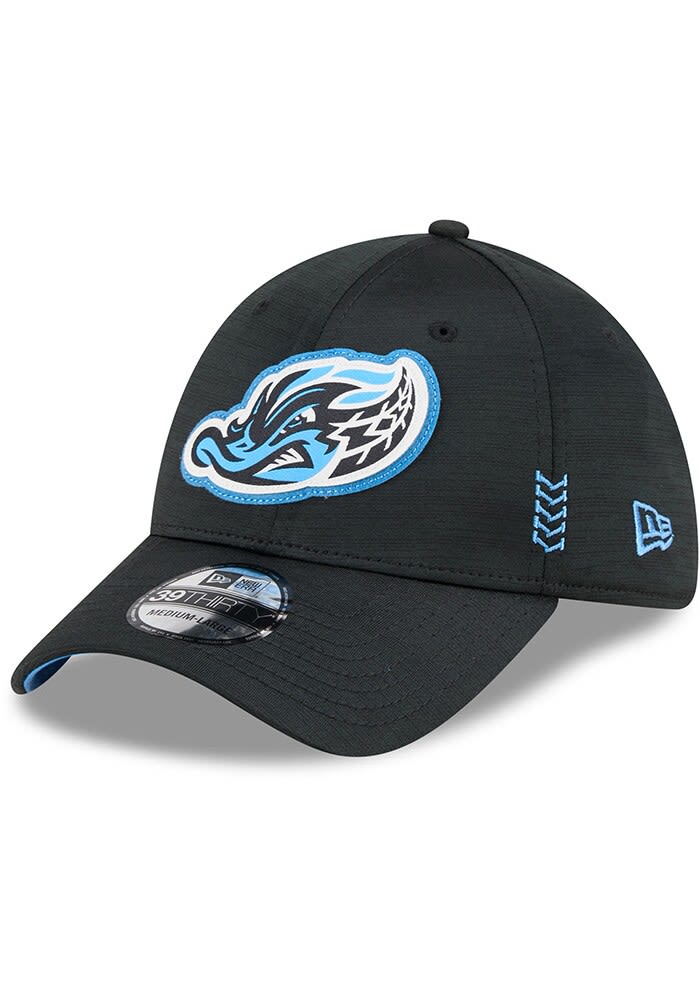 Akron RubberDucks 2024 Clubhouse 39THIRTY Black New Era Flex Hat