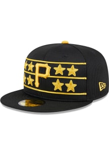 New Era Pittsburgh Pirates Mens Black 2024 Batting Practice 59FIFTY Fitted Hat
