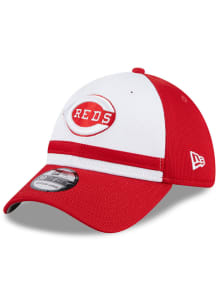 New Era Cincinnati Reds Mens Red 2024 Batting Practice 39THIRTY Flex Hat