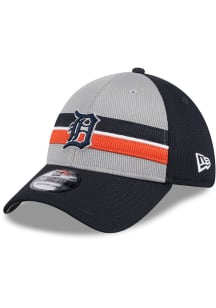 New Era Detroit Tigers Mens Navy Blue 2024 Batting Practice 39THIRTY Flex Hat