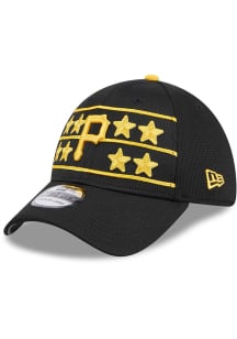 New Era Pittsburgh Pirates Mens Black 2024 Batting Practice 39THIRTY Flex Hat