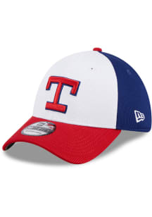 New Era Texas Rangers Mens Blue 2024 Batting Practice 39THIRTY Flex Hat