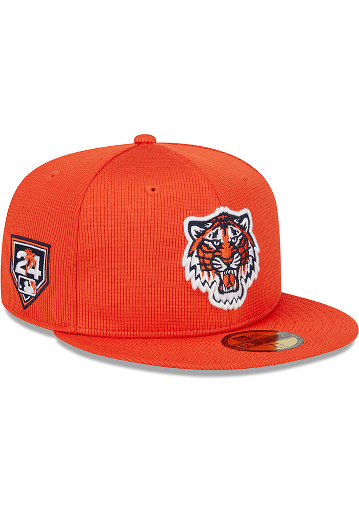 Detroit Tigers Mens 2024 Spring Training 59FIFTY ORANGE New Era Fitted Hat