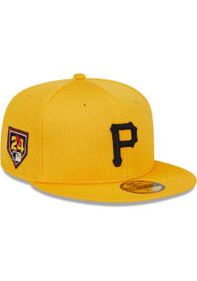 New Era Pittsburgh Pirates Mens Yellow 2024 Spring Training 59FIFTY Fitted Hat