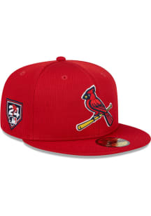 New Era St Louis Cardinals Mens Red 2024 Spring Training 59FIFTY Fitted Hat
