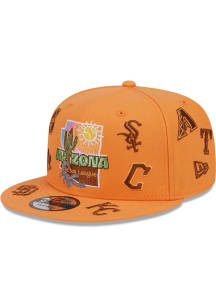 New Era Arizona Diamondbacks Orange 2024 Spring Training Scatter 9FIFTY Mens Snapback Hat