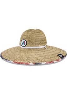 New Era Arizona Diamondbacks Tan 2024 Spring Training Palm Straw Mens Bucket Hat