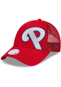 New Era Philadelphia Phillies Red Game Day Offside Spark Trucker JR 9FORTY Youth Adjustable Hat