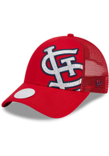 New Era St Louis Cardinals Red Game Day Offside Spark Trucker JR 9FORTY Youth Adjustable Hat