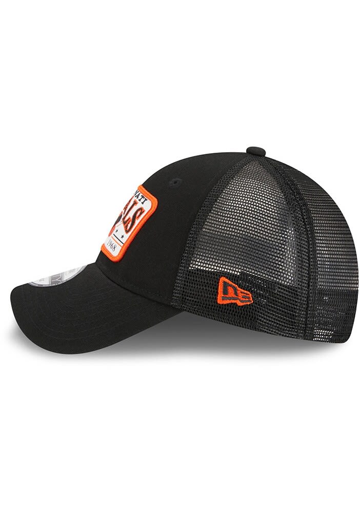 New Era Cincinnati Bengals Plate Trucker 9FORTY Adjustable Hat - Black