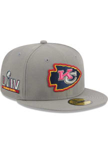 New Era Kansas City Chiefs Mens Grey Side Patch Color Pack 59FIFTY Fitted Hat