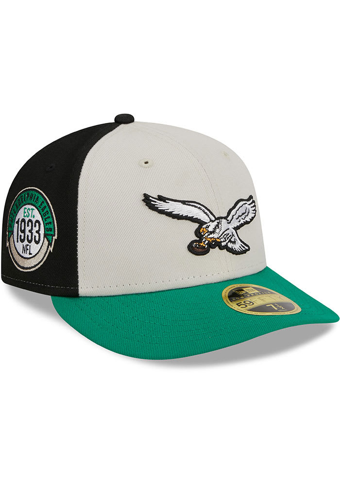 New Era Philadelphia Eagles Mens White 2023 Retro Sideline LP59FIFTY Fitted Hat