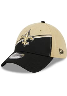 New Era New Orleans Saints Mens Gold 2023 Sideline STM 39THIRTY Flex Hat