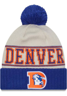 New Era Denver Broncos Ivory 2023 Sideline Retro Sport Mens Knit Hat
