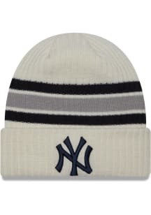 New Era New York Yankees White Vintage Cuff Mens Knit Hat