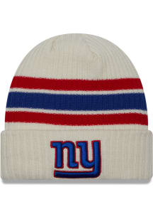 New Era New York Giants White Vintage Cuff Mens Knit Hat