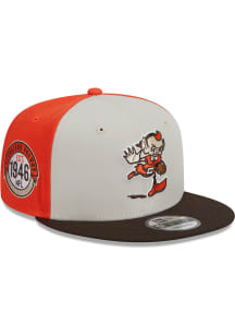 New Era Cleveland Browns Ivory 2023 Sideline Retro 9FIFTY Mens Snapback Hat