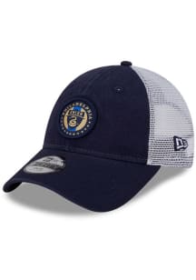 New Era Philadelphia Union Navy Blue Evergreen Trucker JR 9FORTY Youth Adjustable Hat