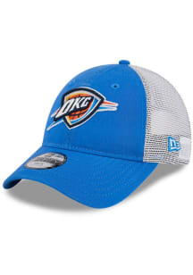New Era Oklahoma City Thunder Navy Blue Evergreen Trucker JR 9FORTY Youth Adjustable Hat