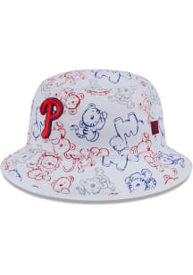 New Era Philadelphia Phillies White Lil Zoo JR TOD Youth Bucket Hat