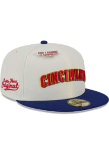 New Era Cincinnati Reds Mens White Big League Chew 59FIFTY Fitted Hat