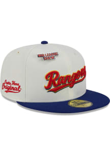 New Era Texas Rangers Mens White Big League Chew 59FIFTY Fitted Hat