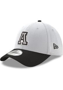 New Era Arizona Wildcats Mens White 2T Black and White Logo Diamond Era 39THIRTY Flex Hat