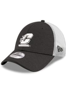 New Era Central Michigan Chippewas White Logo Shadow Tech Trucker 9FORTY Adjustable Hat - Black