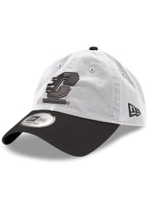 New Era Central Michigan Chippewas 2T Black and White Logo Casual Classic Adjustable Hat - White