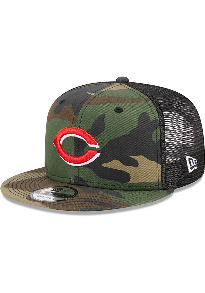 Cincinnati Reds New Era GREEN Camo Evergreen Trucker 9FIFTY