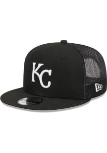 New Era Kansas City Royals Black BW Evergreen Trucker 9FIFTY Mens Snapback Hat