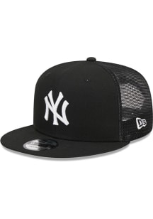 New Era New York Yankees Black BW Evergreen Trucker 9FIFTY Mens Snapback Hat