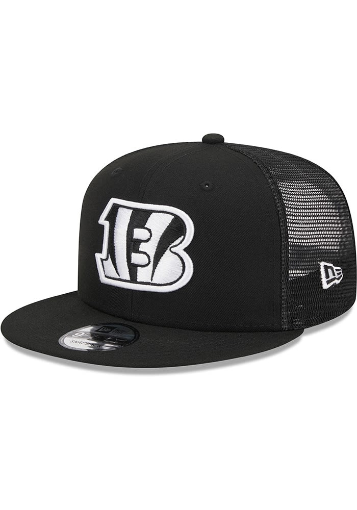 Cincinnati Bengals New Era BLACK BW Evergreen Trucker 9FIFTY