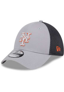 New Era New York Mets Mens Grey Greyed Evergreen Neo 39THIRTY Flex Hat