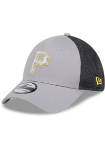New Era Pittsburgh Pirates Mens Grey Greyed Evergreen Neo 39THIRTY Flex Hat
