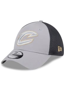New Era Cleveland Cavaliers Mens Grey Greyed Evergreen Neo 39THIRTY Flex Hat