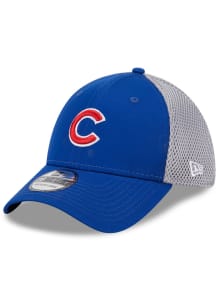 New Era Chicago Cubs Mens Blue 2T Evergreen Neo 39THIRTY Flex Hat