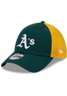 New Era Oakland Athletics Mens Green 2T Evergreen Neo 39THIRTY Flex Hat