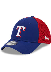 New Era Texas Rangers Mens Blue 2T Evergreen Neo 39THIRTY Flex Hat