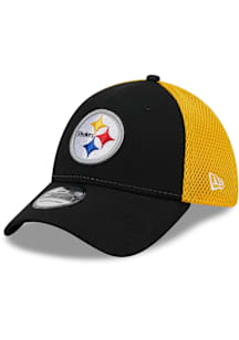 New Era Pittsburgh Steelers Mens Black 2T Evergreen Neo 39THIRTY Flex Hat