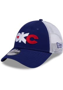 New Era Oklahoma City Dodgers Evergreen Trucker 9FORTY Adjustable Hat - Navy Blue
