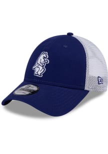 New Era Chicago Cubs Evergreen Trucker 9FORTY Adjustable Hat - Navy Blue