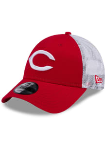 New Era Cincinnati Reds Evergreen Trucker 9FORTY Adjustable Hat - Red