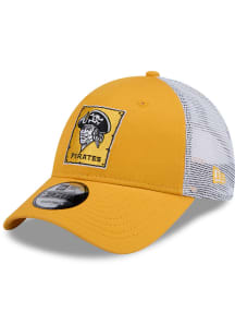 New Era Pittsburgh Pirates Evergreen Trucker 9FORTY Adjustable Hat - Yellow