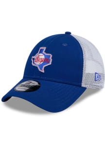 New Era Texas Rangers Evergreen Trucker 9FORTY Adjustable Hat - Blue