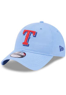 New Era Texas Rangers Sky Evergreen 9TWENTY Adjustable Hat - Light Blue